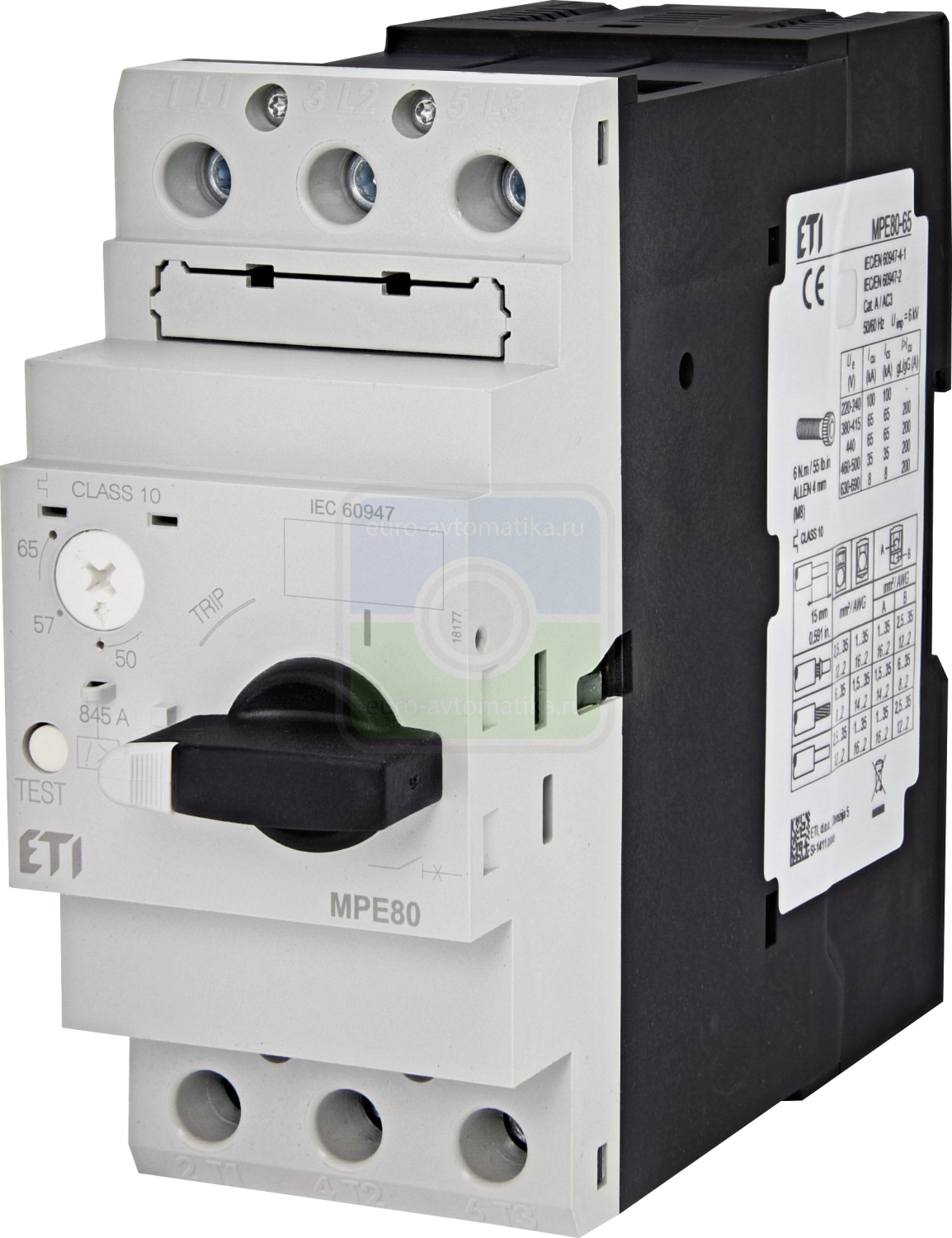 ETI 4648017 Авт. выключатель защиты двигателя MPE80-65