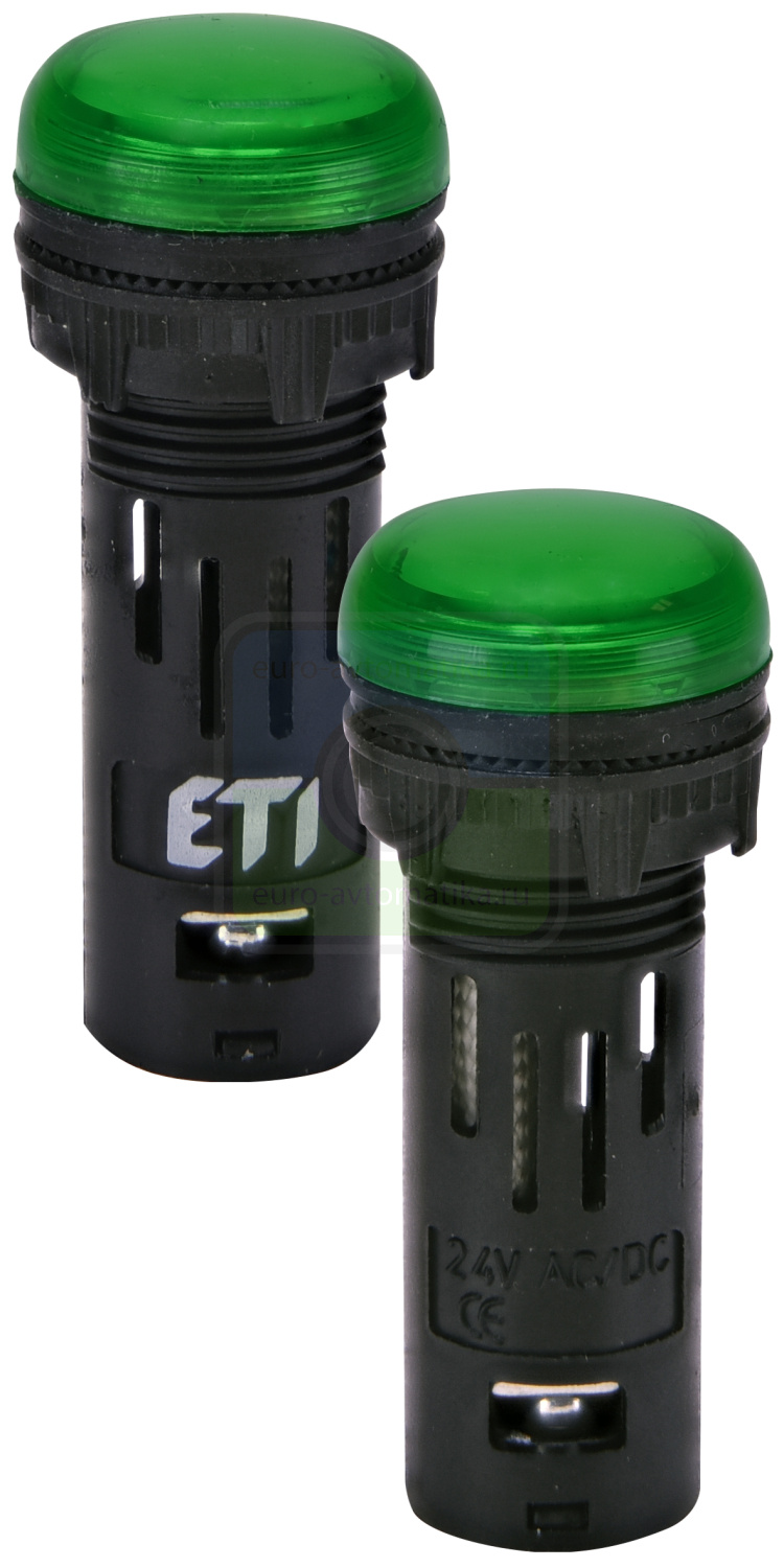 ETI 4771601 Лампа сигнал. LED матовая ECLI-16-024C-G 24V AC/DC (Ø16мм, зелёная)