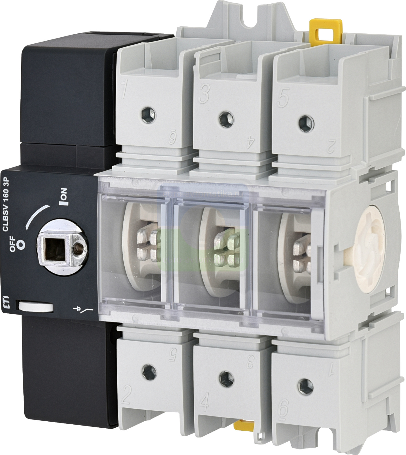ETI 4661882 ETI 4661882 Выключатель нагрузки CLBSV 160 3P (без рукоятки, 160A, "1-0")