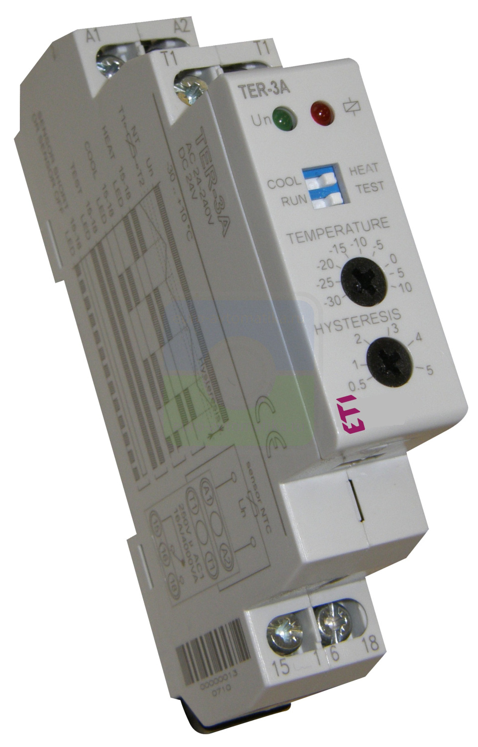ETI 2471845 Термостат TER-3F (0...+60) AC/DC (функция нагрева) 24-240 AC/DC (1x16A_AC1)