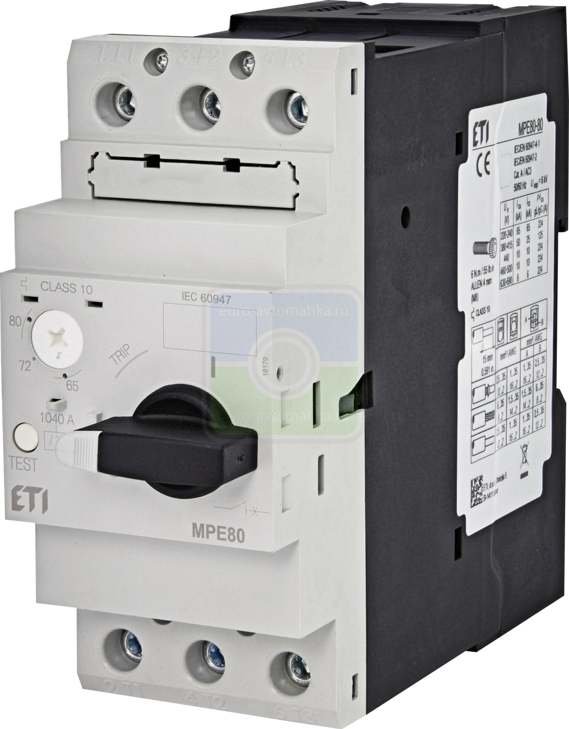 ETI 4648018 Авт. выключатель защиты двигателя MPE80-80