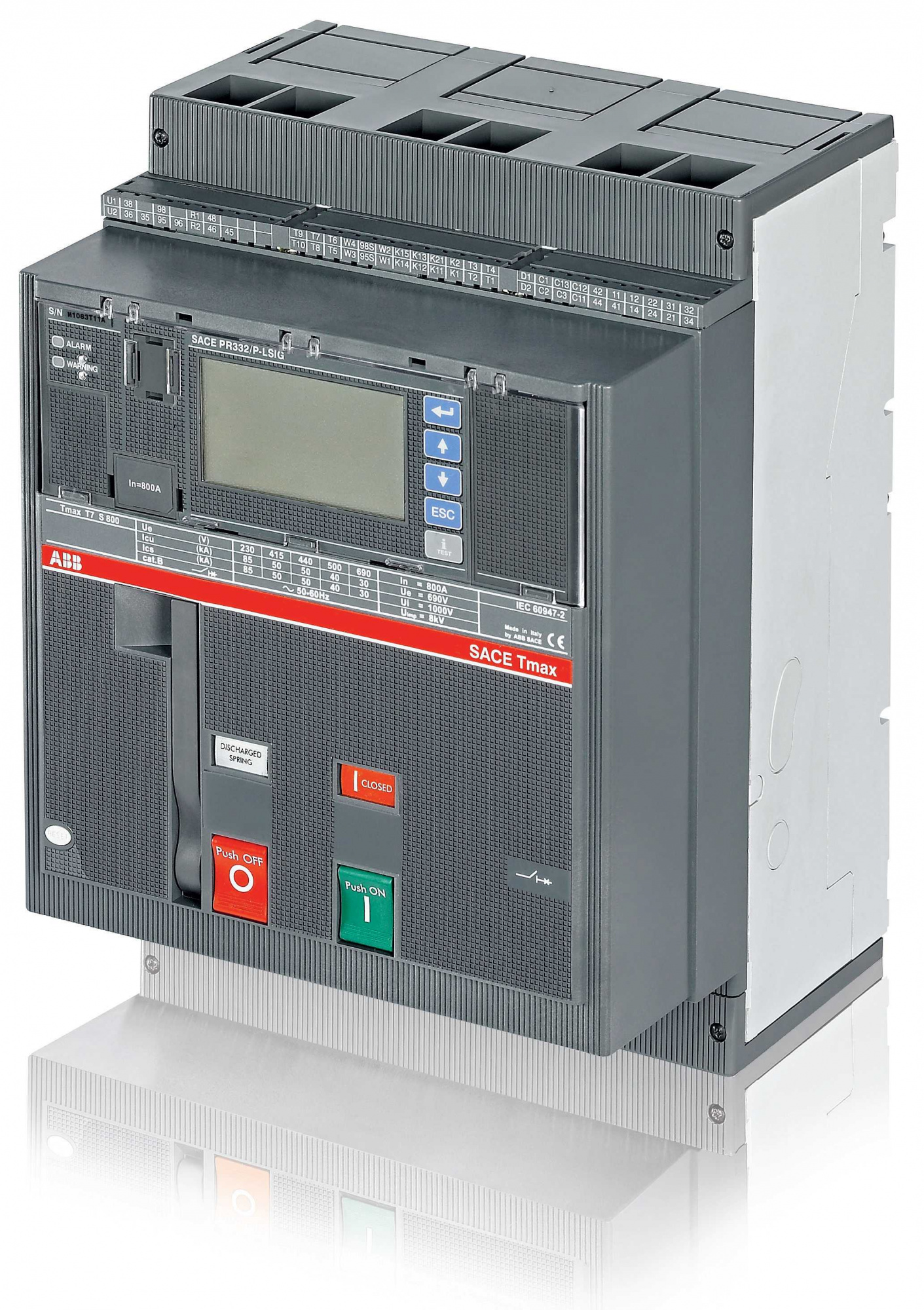 ABB 1SDA063046R1 Выключатель автоматический T7H 1600 PR332/P LSI In=1600A 3p F F M